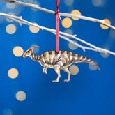 Wooden Parasaurolophus Dinosaur Christmas Tree Decoration